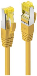 Kabel LAN LINDY 47661, 1 szt., RJ45, S/FTP, 0.50 m, żółty
