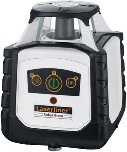 Laser rotacyjny Laserliner Cubus Green 110 052.300A, Zasięg (maks.): 100 m, Kalibracja: Fabryczna (bez certyfikatu)