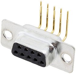 Listwa żeńska D-Sub encitech DD50-F-T-B-G-RBM 2103-2200-15, rzędy: 3, styki: 50, 90 °, 1 szt.