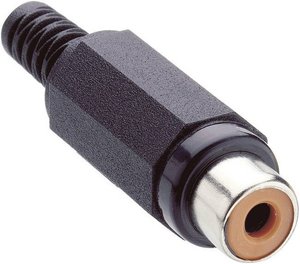 Gniazdo cinch Lumberg XKTO 1, z odgietką, czarne