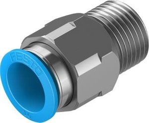 Łącznik prosty FESTO QS-1/2-16    Średnica rury: 16 mm  Rozmiar gwintu: R1/2 1 szt.