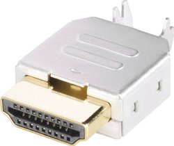 Złącze HDMI 0905004 BKL Electronic 0905004 złącze męskie do wbudowania poziomego Ilość styków: 19  srebrny 1 szt.
