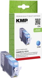 Tusz KMP C74 = Canon CLI-521c, 9 ml, zamiennik, cyjan