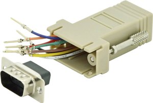 Adapter D-SUB Digitus AK-610517-000-I złącze męskie D-SUB 9-pin - złącze żeńskie RJ45