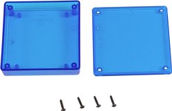 Obudowa uniwersalna Hammond Electronics, ABS, niebieski (przezroczysty), (D x S x W) 80 x 80 x 20 mm, 1 szt.