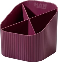 HAN KARMA 17248-17  Pojemnik na długopisy czerwony Ilość przegródek: 4