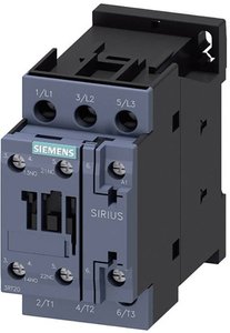 Stycznik, AC-3, 25 A/11 kW/400V, 3-biegunowy, AC 230V/50Hz, 1NO+1NC, połączenie śrubowe Stycznik Siemens 3RT2026-1AP00 3RT20261AP00, 3 styki, 230 V/AC, 25 A, 1 szt.