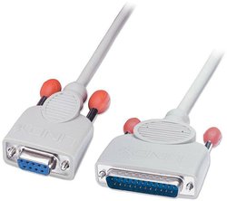 Kabel szeregowy LINDY 30293, [1x złącze żeńskie D-SUB 9-pin - 1x złącze żeńskie D-SUB 25-pin], 2.00 m