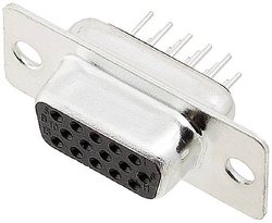 Listwa żeńska D-Sub encitech HDD-15-F-T-B-M 2103-0400-11, rzędy: 3, styki: 15, 180 °, 1 szt.