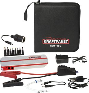 Urządzenie rozruchowe, booster Dino KRAFTPAKET 136102, Prąd rozruchowy przy 12 V: 300 A, 18 Ah
