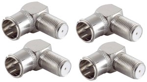 ZESTAW adapterów BASIC-S, 5x adapter kątowy F-Quick wtyk F na gniazdo F Shiverpeaks BS15-300514    5 szt.