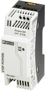 Zasilacz na szynę DIN Phoenix Contact STEP-PS/1AC/24DC/0.75, 24 V/DC, 0.83 A, 18 W