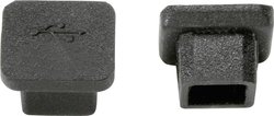 Nasadka na USB PB Fastener, CP-USB-B, CP-USB-B, (D x S x W) 12.4 x 11.8 x 2.3 mm, czarny, 1 szt.