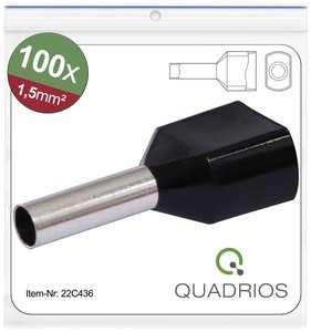 Podwójna końcówka Quadrios 22C436 22C436, z częściową izolacją , 1.5 mm², 1 zest.