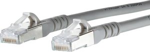 Kabel LAN RJ45, Metz Connect 1308450533-E, S/FTP, CAT 6a, 0.50 m, szary