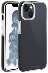 Vivanco Rock Solid Futerał backcase Apple iPhone 14 przeźroczysty, czarny Ładowarka indukcyjna, Odporny na wstrząsy