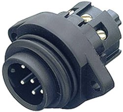 Złącze okrągłe binder 09-0219-00-07, Ilość styków: 6 + PE, 1 szt.