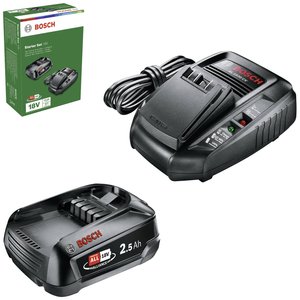Ładowarka i akumulator do elektronarzędzi Bosch Home and Garden Battery Set Starter Set 18 V 1600A00K1P, Li-Ion, 2.5 Ah, 18 V