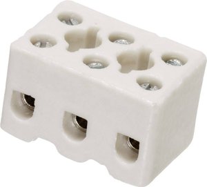 Złącze porcelanowe Adels-Contact 41 22 03 -2.5 mm² -2.5 mm², 157/3, Ilość PIN: 3, 1 szt., biały