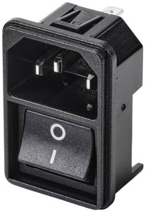 Złącze męskie IEC TRU COMPONENTS TC-10088380, styki: 3, 250 V, 10 A, 1 szt.