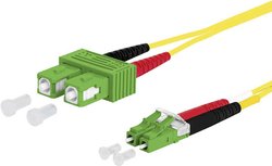 Kabel światłowodowy Metz Connect 151P1EAJA10E 151P1EAJA10E, złącze męskie SC APC, złącze męskie LC, 1.00 m