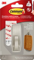 Średni metalowy haczyk Command™ ''Nowoczesne odbicie'' Hak samoprzylepny 3M  MR02-BNFGN 1 szt.