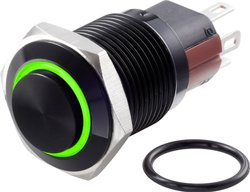 Przełącznik wciskany, wandaloodporny TRU COMPONENTS TC-GQ16-KH-11E/J/G/12V/A TC-7495076, 16 mm, 48 V/DC, 2 A, 1 szt.