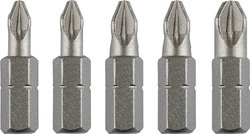 Bity PODSTAWOWE, 25 mm, 2 x PZ 1, 2 x PZ 2, 1 x PZ 3 Bit krzyżakowy kwb 120140 5 szt.