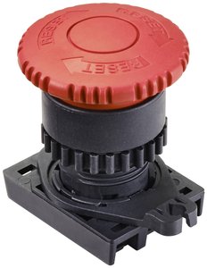 Przycisk grzybkowy zatrzymania awaryjnego TRU COMPONENTS S2ER-E3R TC-10344024, 1 szt.