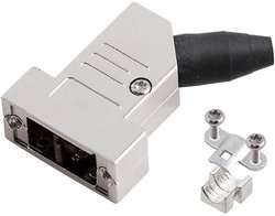 Obudowa złącza D-SUB encitech DTSL09-SLRG-S-K 6560-0219-31, odlew cynkowy, 45 °, 1 szt.