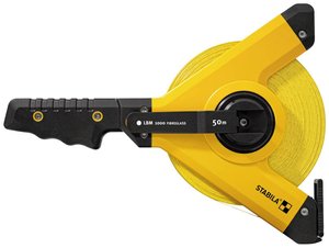 Miara zwijana ramowa STABILA LBM 1000, 50 m, taśma z włókna szklanego ze skalą metryczną, haczyk uniwersalny Taśma miernicza Stabila LBM 1000 Fibreglass (cm) 19663