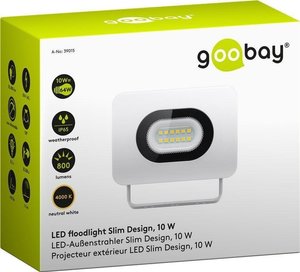Reflektor zewnętrzny LED, 10 W, Goobay Slim Design
