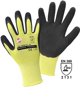 L+D Griffy SCREEN TOUCH L 14906-8 Nylon Rękawice robocze Rozmiar rękawic: 8, M EN 388   CAT II 1 szt.