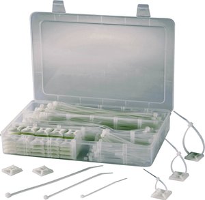 Zestaw opasek kablowych TRU COMPONENTS EPR-350 1566420, 100 mm, 142 mm, 190 mm, poliamid 6.6, 1 zest.