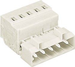 5-bieg. raster 5 mm / 0.197 in, jasnoszary WAGO 721-605 wtyk 1 szt.