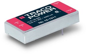 Przetwornica DC/DC TEL-15, 15 W TracoPower TEL 15-2422 In 18-36V/DC Out 12V/DC 625mA