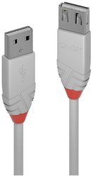 Kabel USB LINDY, USB 2.0, Złącze męskie USB-A, Złącze żeńskie USB-A, 5.00 m