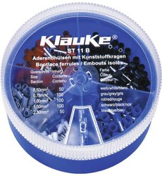 Zestaw końcówek rurkowych Klauke ST11B, 0.50 mm² - 2.50 mm², 400 Teile