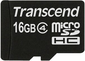 Karta pamięci microSDHC Transcend TS16GUSDC4, 16 GB, Class 4, 20 MB/s / 5 MB/s