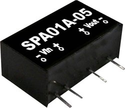 Przetwornica napięcia DC/DC MeanWell serii SPA01 SIP / SIL6 Case Single Output: 2:1 moc: 1W Moduł przetwornicy DC/DC Mean Well SPA01B-15 SPA01B-15, 1 W, 67 mA, 1 szt.