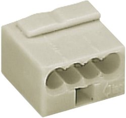 Złącze do puszki podtynkowej WAGO 243-304, PIN: 4, 100 V/AC, 6 A, 1 szt.