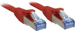 Kabel LAN LINDY 47162, 1 szt., RJ45, CAT 6a, S/FTP, 1.00 m, czerwony