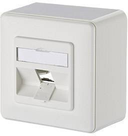 Metz Connect 1 Port Gniazdo sieciowe nadtynkowy bez wyposażenia-czysty biały Gniazdo sieciowe Metz Connect 130B10D10002-E 130B10D10002-E, 1 Port, bez wyposażenia, nadtynkowy