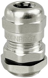 TRU COMPONENTS  Dławnica kablowa  PG7  mosiądz (niklowany) Dławnica kablowa TRU COMPONENTS TC-10302868, 1 szt.
