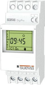 Przekaźnik czasowy do montażu na szynie nośnej Suevia DigiPro, 1 zestyk przełączny, 16 A, 250 V/AC