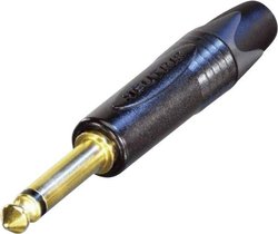 Złącze męskie jack 6,35 mm NP2X-B Neutrik NP2X-B złącze męskie proste Ilość styków: 2 mono czarny 1 szt.