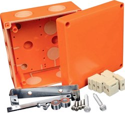 Gniazdo przyłączeniowe KOPOS, (D x S x W) 126 x 126 x 77 mm, pomarańczowy, 1 szt.