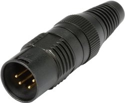 Złącze kablowe XLR, męskie, 4-Pin Hicon HI-X4CM-G
