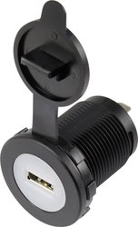 Gniazdo USB do zabudowy, z zaślepką TRU COMPONENTS 1229306, 1 szt.