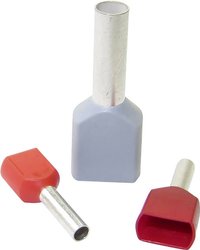 Podwójna końcówka WKK Cz 060014 Zwillings-AD grün 60161, z częściową izolacją , 6 mm² x 14 mm, 100 szt.